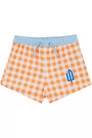Cotton On Baby Boys Bailey Swim Board Gingham Shorts With Popsicle Graphic