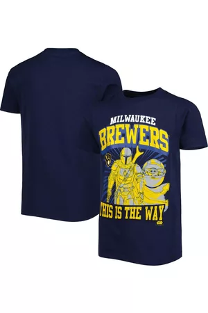 Outerstuff Youth Boys and Girls Milwaukee Brewers Star Wars This is the Way T-shirt