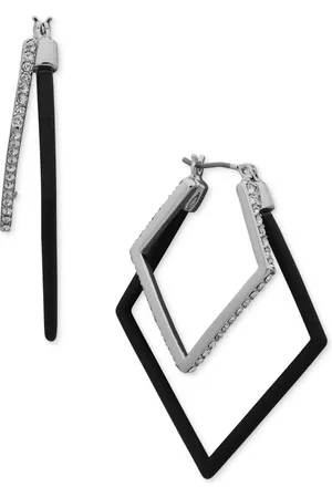 Karl Lagerfeld Geometric Nested Hoop Earrings