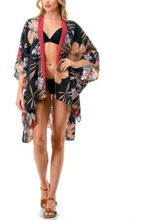 Marcus Adler Floral Kimono Cover Up