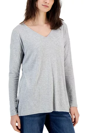 Inc International Concepts Women's Heathered Long-Sleeve Tunic, Created for Macy's