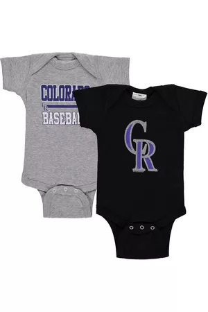 Soft As A Grape Newborn and Infant Boys and Girls Black, Gray Colorado Rockies 2-Piece Body Suit - Black, Gray