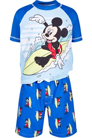 Dreamwave Toddler Boys 2-Pc. Mickey Mouse Rash Guard & Swim Shorts Set