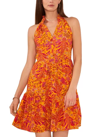1. STATE Women's Paisley-Print Tiered Dress Swim Cover-Up Women's Swimsuit