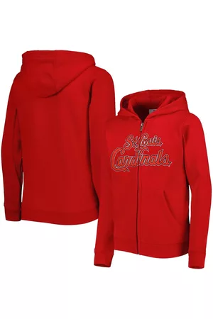 Outerstuff Big Boys and Girls St. Louis Cardinals Wordmark Full-Zip Fleece Hoodie