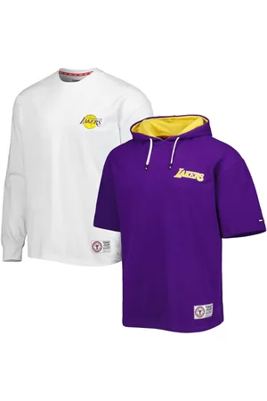 Tommy Hilfiger Men Hoodies - Men's Purple, White Los Angeles Lakers Matthew 2 in 1 T-shirt and Hoodie Combo Set