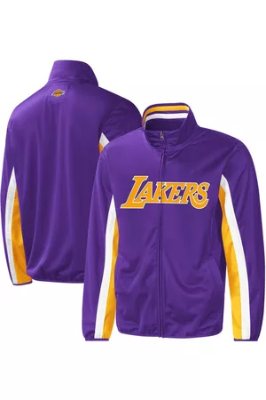 G-iii Sports By Carl Banks Men Sports Jackets - Men's Los Angeles Lakers Contender Wordmark Full-Zip Track Jacket
