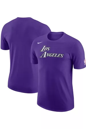 Nike Men Sports T-Shirts - Men's Los Angeles Lakers 2022/23 City Edition Essential Logo Performance T-shirt