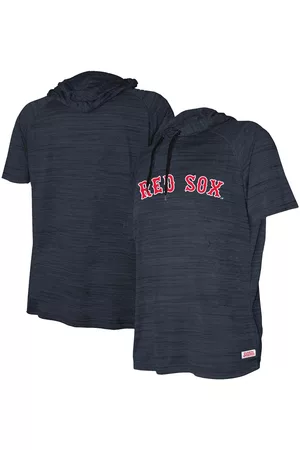 Stitches Girls Sports Hoodies - Youth Boys and Girls Boston Red Sox Raglan Short Sleeve Pullover Hoodie