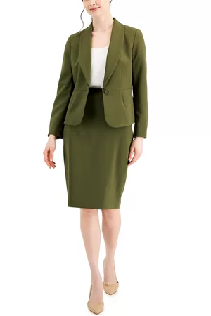 Le Suit Women Suits - Women's Shawl-Collar Skirt Suit, Regular and Petite Sizes