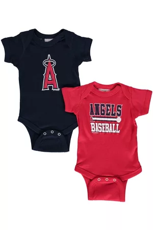 Soft As A Grape Newborn and Infant Boys and Girls Red, Navy Los Angeles Angels 2-Piece Body Suit - Red, Navy