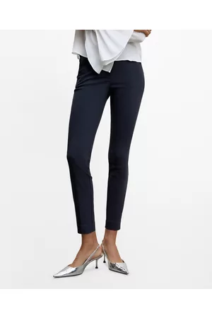Leased Women Skinny Pants - Mango Women's Crop Slim-Fit Pants