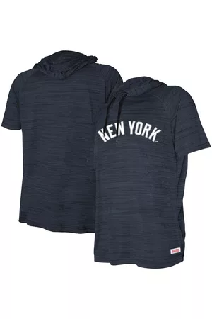 Stitches Girls Sports Hoodies - Youth Boys and Girls New York Yankees Raglan Short Sleeve Pullover Hoodie