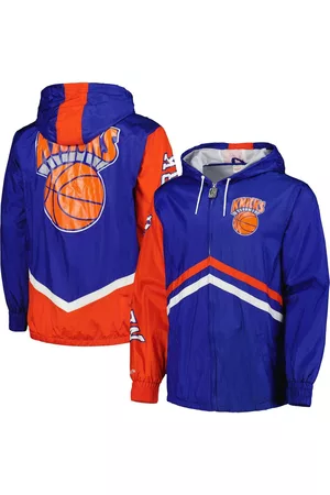 Men’s Mitchell & Ness New York Mets Sideline Pullover Royal Satin V-Neck  Jacket