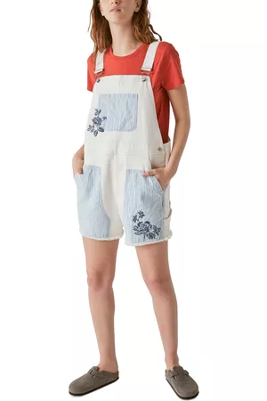 Lucky Brand Women Dungarees - Laura Ashley x Women's Embroidered-Floral Shortall