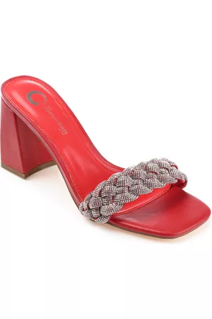 Journee Collection Women Sandals - Women's Sashaa Braided Rhinestone Sandals Women's Shoes