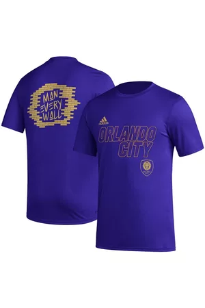 adidas Men Sports T-Shirts - Men's Orlando City Sc Team Jersey Hook Aeroready T-shirt