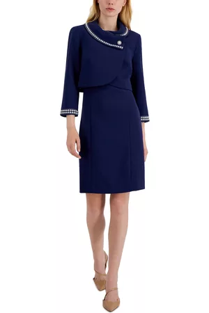 Tahari ASL Women Work Dresses - Beaded Dress Suit