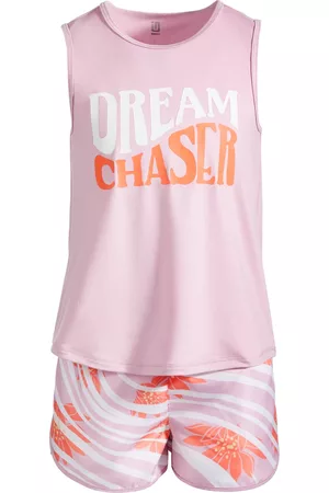 Id Ideology Girls Tank Tops - Toddler & Little Girls 2-Pc. Dream Chaser Sleeveless Top & Shorts Set, Created for Macy's