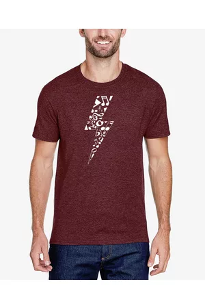 La Pop Art Men Short Sleeved T-Shirts - Men's Short Sleeves Premium Blend Word Art T-shirt