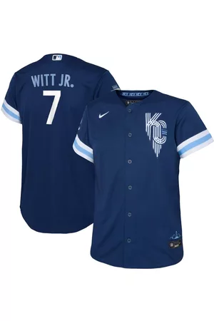Nike Girls Sports Tops - Youth Boys and Girls Bobby Witt Jr. Kansas City Royals 2022 City Connect Replica Player Jersey