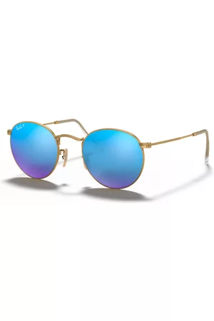 Leased Women Round Sunglasses - Ray-Ban Polarized Sunglasses, RB3447 Round Flash Lenses