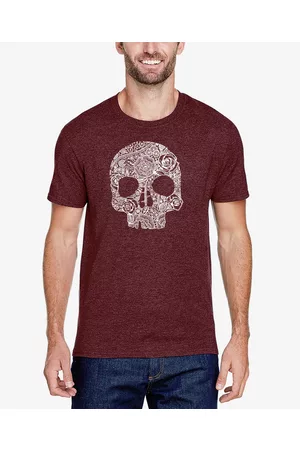 La Pop Art Men Short Sleeved T-Shirts - Men's Short Sleeves Premium Blend Word Art T-shirt