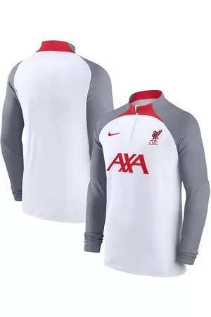 Nike Men Long Sleeved Shirts - Men's Liverpool Strike Drill Performance Quarter-Zip Raglan Long Sleeve Top