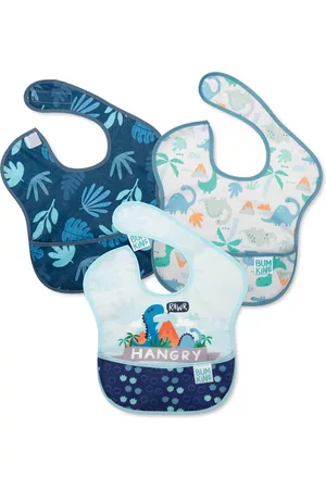 Bumkins Baby Boys SuperBib Waterproof Baby Bibs, Pack of 3