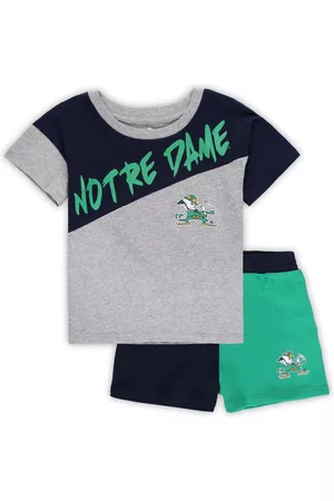 Outerstuff Girls Sports T-Shirts - Toddler Boys and Girls Notre Dame Fighting Irish Super Star T-shirt and Shorts Set