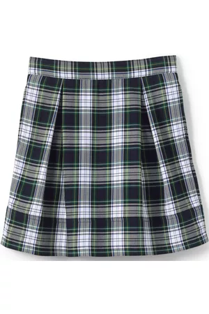 Lands' End Girls Skorts - Child School Uniform Girls Plaid Pleated Skort Top of Knee