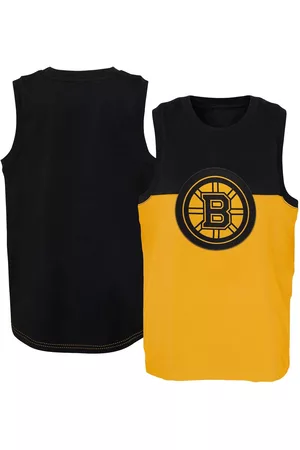 Outerstuff Girls Tank Tops - Youth Boys and Girls Gold, Black Boston Bruins Revitalize Tank Top
