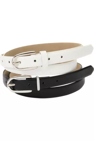 I.N.C. International Concepts 2-Pk Snake & Solid Belt, Created for Macy