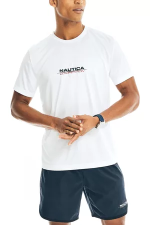 Nautica Men Short Sleeved T-Shirts - Men's Competition Sustainably Crafted Crewneck T-Shirt