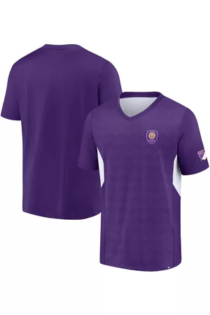 Fanatics Men Sports T-Shirts - Men's Branded Orlando City Sc Extended Play V-Neck T-shirt