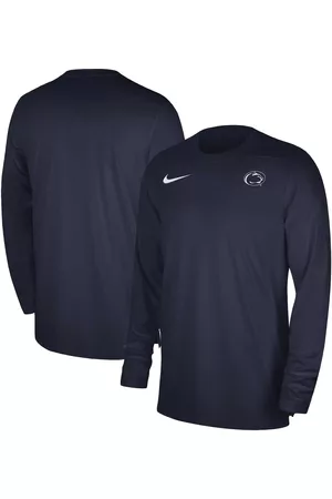 Nike Men Long Sleeved Shirts - Men's Penn State Nittany Lions Sideline Coaches Long Sleeve Performance Top