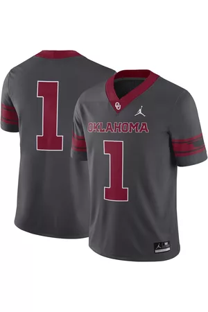 Jordan Men Sports Tops - Men's Brand #1 Oklahoma Sooners Alternate Game Jersey