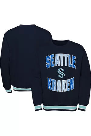 Outerstuff Girls Sports Hoodies - Youth Boys and Girls Seattle Kraken Classic Blueliner Pullover Sweatshirt