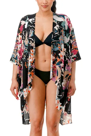 Marcus Adler Abstract Print Kimono Cover Up