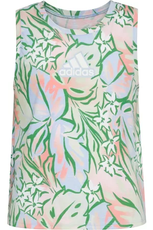adidas Girls Tank Tops - Little Girls Sleeveless All Over Print Waist Length Tank Top