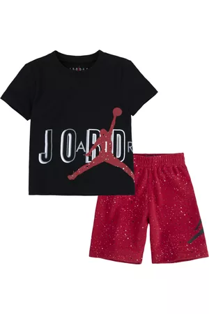 Jordan Boys Sports T-Shirts - Toddler Boys Jumpman Speckle Air T-shirt and Shorts, 2 Piece Set
