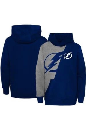 Outerstuff Big Boys and Girls Heather Gray, Blue Tampa Bay Lightning Unrivaled Pullover Hoodie - Heather Gray, Blue