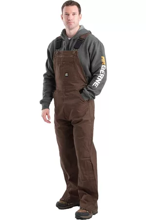 Berne Men Dungarees - Men's Heartland Unlined Washed Duck Bib Overall Big & Tall