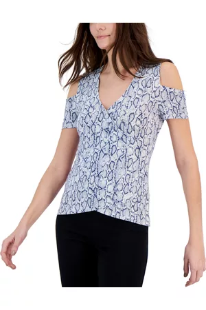 Inc International Concepts Women Tops - Women's Cold-Shoulder V-Neck Top, Created for Macy's