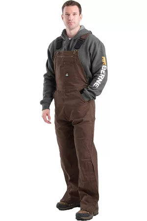 Berne Men Dungarees - Men's Heartland Unlined Washed Duck Bib Overall
