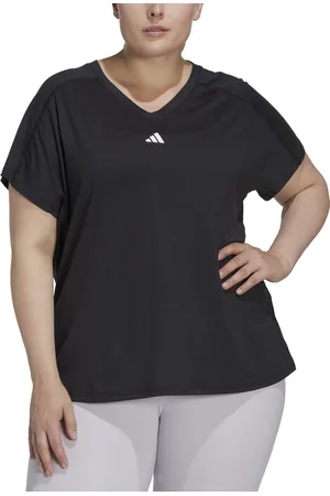 adidas Plus Size Train Essentials V-Neck Short-Sleeve Tee