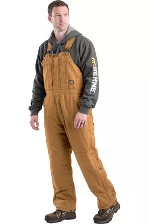 Berne Men Dungarees - Men's Heartland Insulated Washed Duck Bib Overall