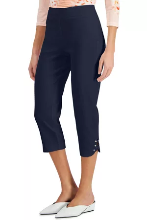 Jm Collection Women Capris - Lattice-Hem Capri Pants, Created for Macy's