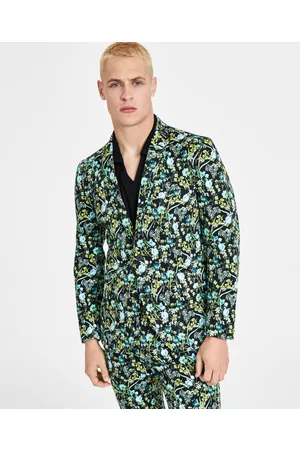 Inc International Concepts Men Floral Jackets - Men's Slim-Fit Floral-Print Suit Jacket, Created for Macy's
