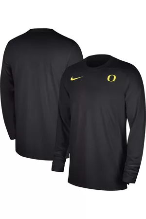 Nike Men Long Sleeved Shirts - Men's Oregon Ducks 2023 Sideline Coaches Long Sleeve Performance Top